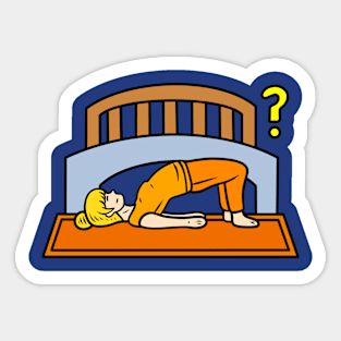 Yoga bridge pose Sticker